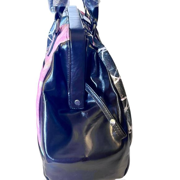 NEW Studio Demdaco Caroline Simas Art HANDBAG Satchel Shoulder Purse Pink Brown - Picture 6 of 8